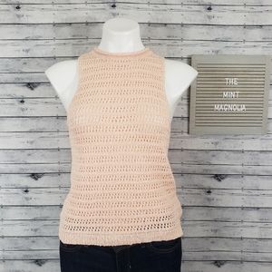 F21 Contemporary Peachy Pink Sleeveless Sweater